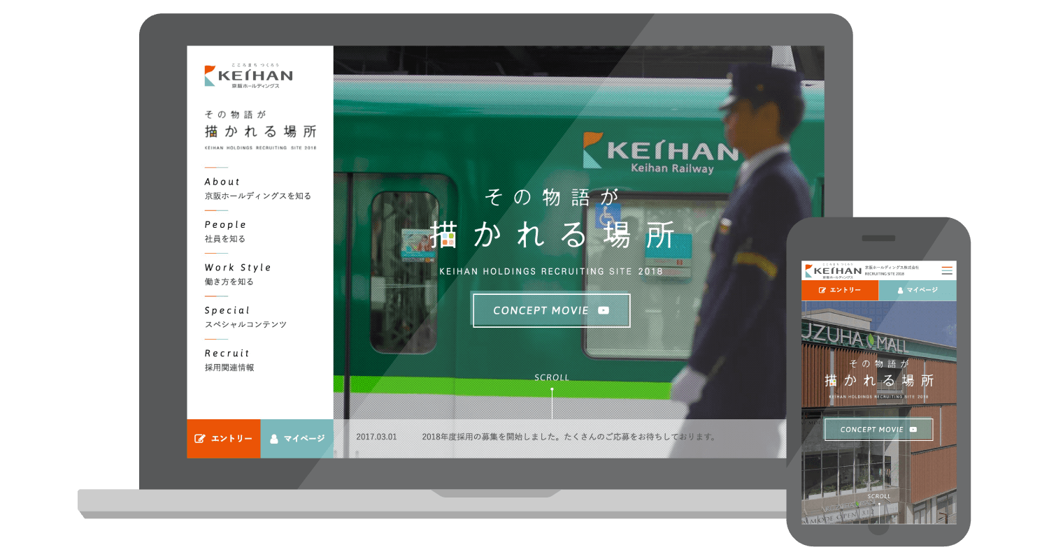 京阪ホールディングス 2018年度採用サイト
