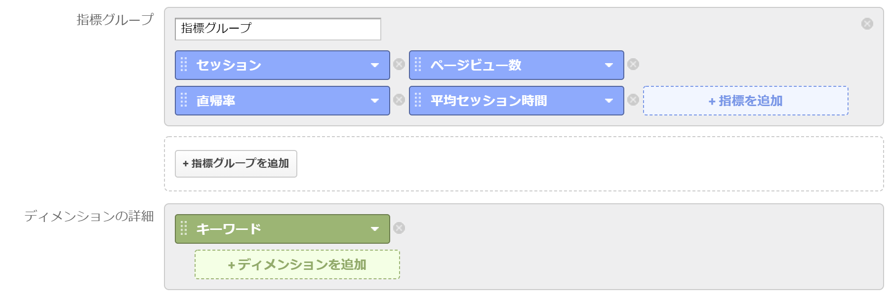 キーワード分析レポートの設定方法